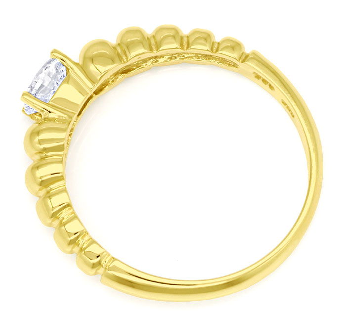 Foto 3 - Designer-Ring funkelnder ovaler Diamant 0,39ct Gelbgold, R9066