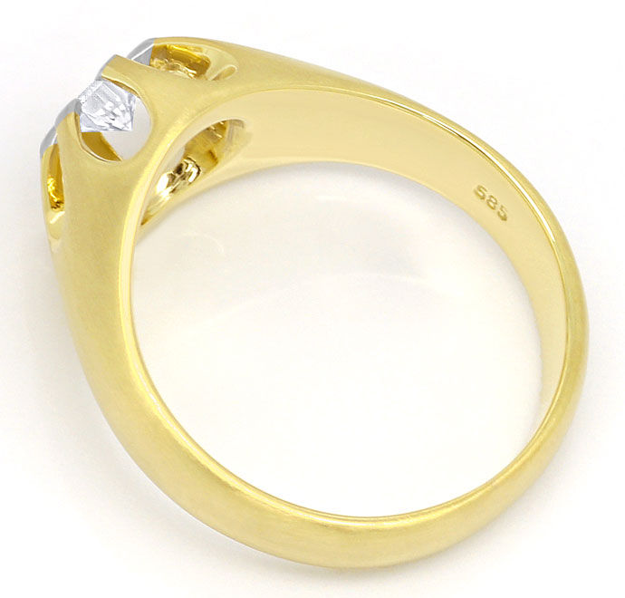Foto 3 - Massiver Ring mit 0,23ct River Brillant in Bicolor Gold, S9266